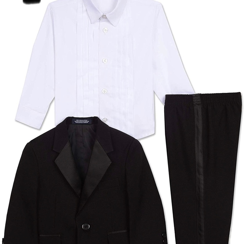 Nautica Boys’ 3 piece set tuxedo with Dress shirt,jacket and pants Size 4